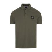 Bruine Polo Shirt met Gestreepte Details Stone Island , Brown , Heren