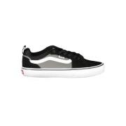 Zwarte Polyester Sneaker met Contrastdetails Vans , Black , Heren