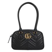 Matelassé Chevron Schoudertas Gucci , Black , Dames