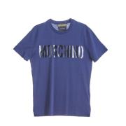 Iconisch Blauw T-shirt Moschino , Blue , Heren