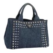 Pre-owned Canvas handbags Prada Vintage , Blue , Dames