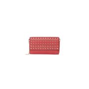 Roze Rockstud Leren Handtas Valentino , Red , Dames