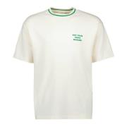 Sportieve Slogan T-shirt in wit en groen Drole de Monsieur , White , H...