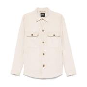 Witte Outerwear Jas Ss25 Hugo Boss , Beige , Heren