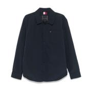 Blauwe Drukknop Shirt Lange Mouwen Tommy Hilfiger , Blue , Heren