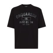 Zwarte T-shirts en Polos Dsquared2 , Black , Heren