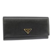 Pre-owned Leather wallets Prada Vintage , Black , Dames