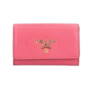 Pre-owned Leather wallets Prada Vintage , Pink , Dames