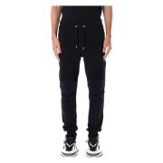 Geribbelde Joggingbroek Zwart/Wit Aw24 Balmain , Black , Heren