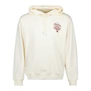 Vine Slogan Hoodie Lente-Zomer 2025 Drole de Monsieur , White , Heren