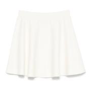 Witte Geribbelde Zoom Elastische Taille Rok Rotate Birger Christensen ...