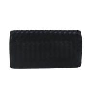 Pre-owned Leather wallets Bottega Veneta Vintage , Black , Dames