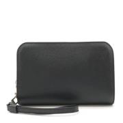 Pre-owned Leather clutches Louis Vuitton Vintage , Black , Dames