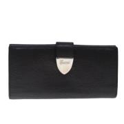 Pre-owned Leather wallets Gucci Vintage , Black , Dames