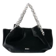 Fluwelen Tas in Zwart Rodo , Black , Dames