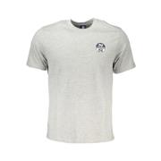 Grijze Katoenen Bedrukt Logo T-Shirt North Sails , Gray , Heren