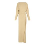 Mite, lang beige jurk Cortana , Beige , Dames