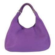 Pre-owned Leather handbags Bottega Veneta Vintage , Purple , Dames