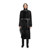 Gabrielle - Zwarte Shearling Jas VSP , Black , Dames