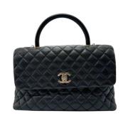 Pre-owned Leather chanel-bags Chanel Vintage , Black , Dames