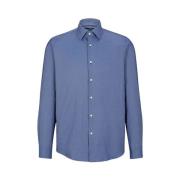 Casual Overhemd Lange Mouw Hugo Boss , Blue , Heren