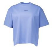 Retro Logo Boxy Tee Lichtblauw Olaf Hussein , Blue , Dames