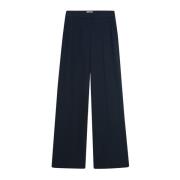 Hoge taille wijde pijpen broek Cinque , Blue , Dames