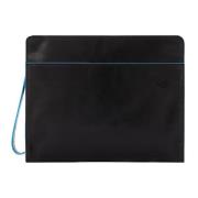 Heren Clutch met Interne Accessoires Piquadro , Black , Unisex