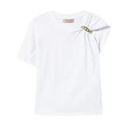 Witte T-shirts en Polos Kettingbrei Twinset , White , Dames