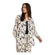 Abstract Print Shirt in Crème IN Front , Beige , Dames