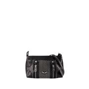 Zwarte leren crossbody tas Zadig & Voltaire , Black , Dames