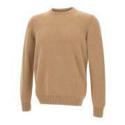 Kameelwol Crew Neck Sweater Gran Sasso , Beige , Heren