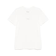 Wit Handtekening Logo Ronde Hals T-shirt Maison Margiela , White , Her...