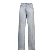 Lichtblauwe distressed denim jeans MM6 Maison Margiela , Blue , Heren