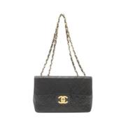 Pre-owned Leather chanel-bags Chanel Vintage , Black , Dames