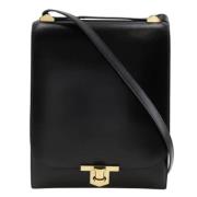 Pre-owned Leather shoulder-bags Hermès Vintage , Black , Dames