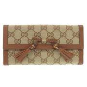 Pre-owned Canvas wallets Gucci Vintage , Beige , Dames