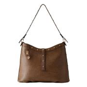 Urban-Chic Leren Tas Metropole Borbonese , Brown , Dames