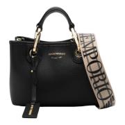 Multicolor Leren Handtas met Magneetsluiting Emporio Armani , Black , ...