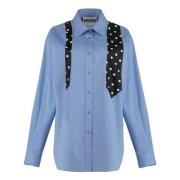 Polka-dot Katoenen Shirt Moschino , Blue , Dames