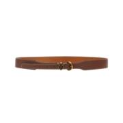 Leren Riem met Love Birds Pinko , Brown , Dames