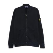 Navy Blue Jersey Baseball Sweater Stone Island , Blue , Heren