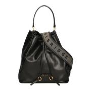 Zwarte Leren Tas The Bridge , Black , Dames