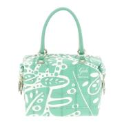 Bloemenprint Leren Tas Gabs , Green , Dames