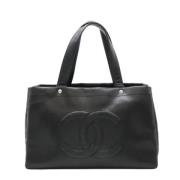 Pre-owned Leather chanel-bags Chanel Vintage , Black , Dames