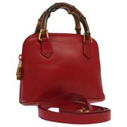 Pre-owned Leather gucci-bags Gucci Vintage , Red , Dames