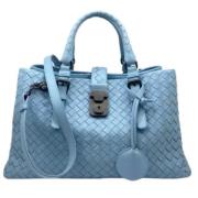 Pre-owned Linen handbags Bottega Veneta Vintage , Blue , Dames