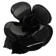 Pre-owned Plastic brooches Chanel Vintage , Black , Dames