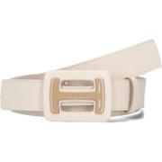 Witte Leren Riem Mm32 Hogan , White , Dames