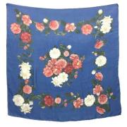 Pre-owned Silk scarves Chanel Vintage , Blue , Dames